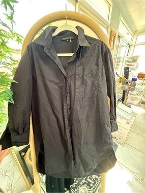 English Factory Black Shirt Dress